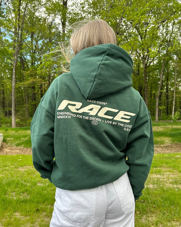 Race Hoodie Green - Race Code