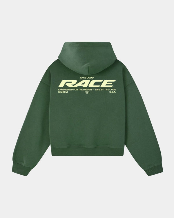 Race Hoodie Green - Race Code