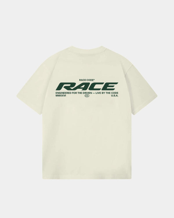 Back Race Tee Cream - Race Code