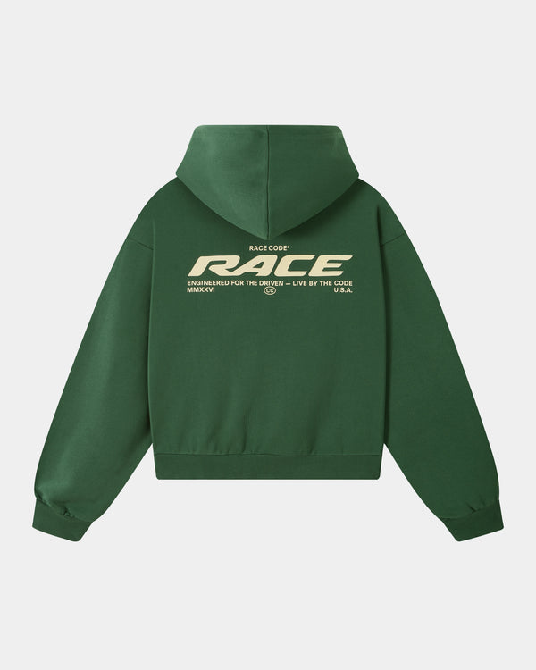 Race Hoodie Green