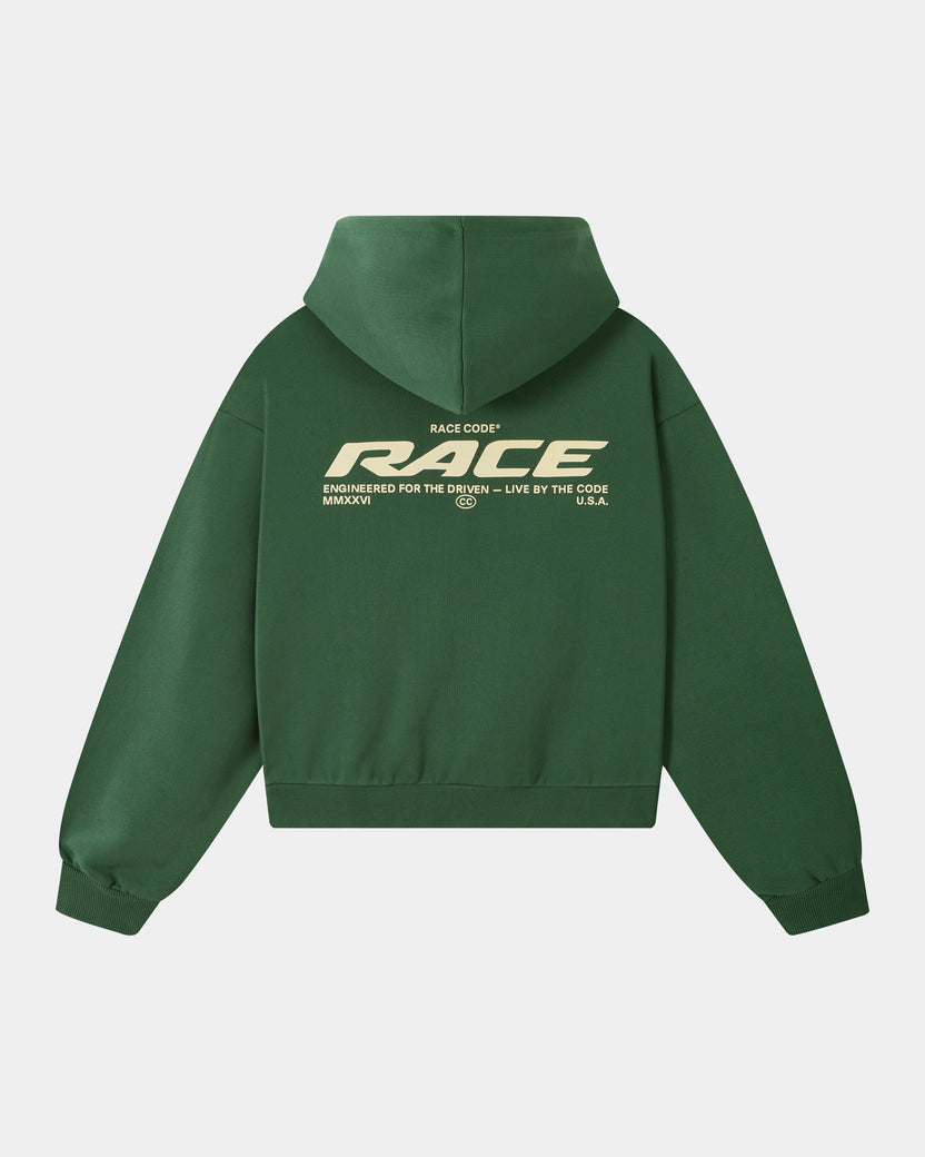 Race Hoodie Green