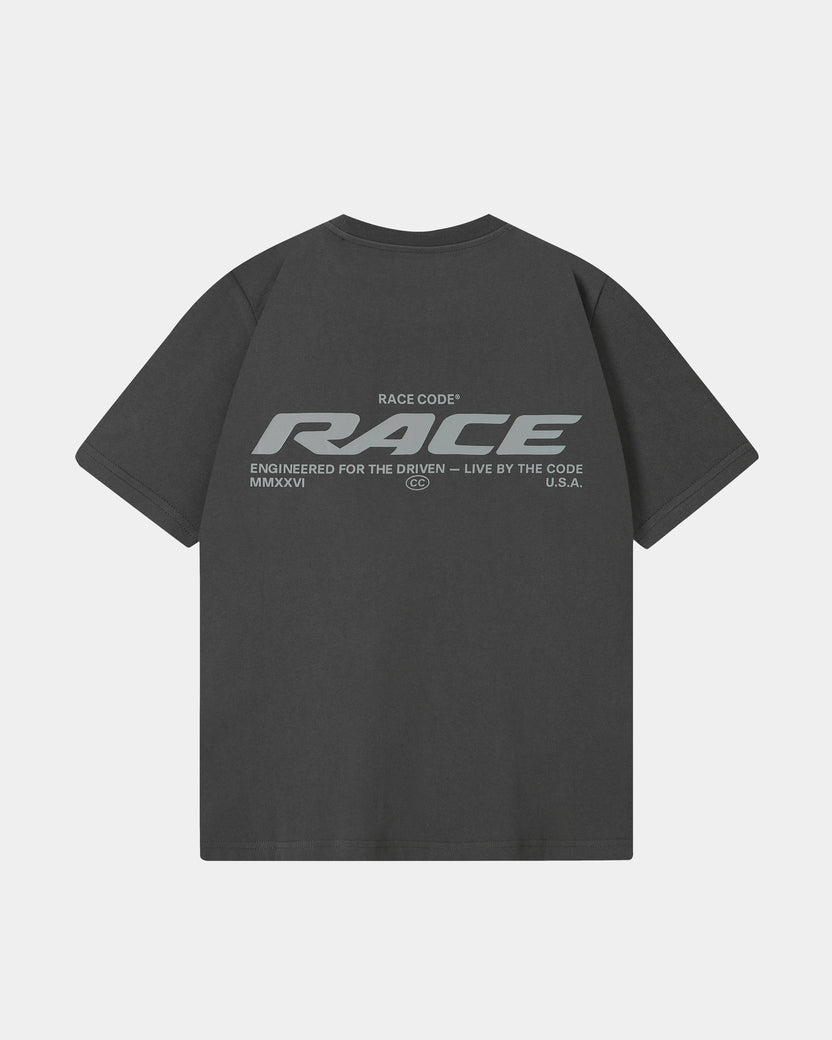 Race Tee Dark Grey