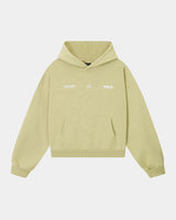 Circuit Club Khaki Hoodie front view with white chest graphics