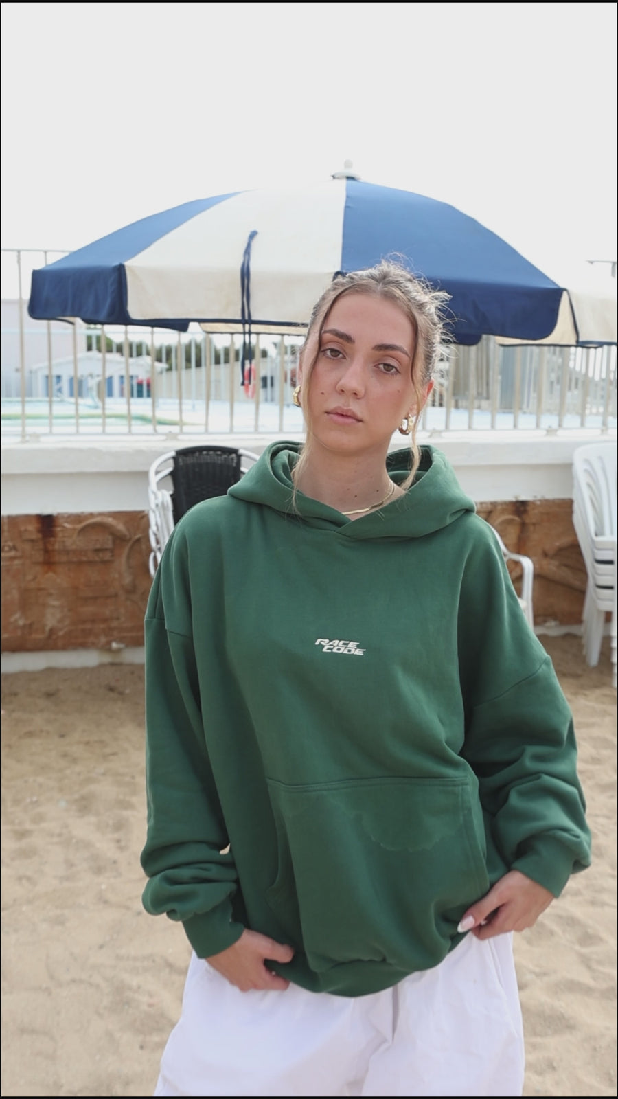 Race Hoodie Green
