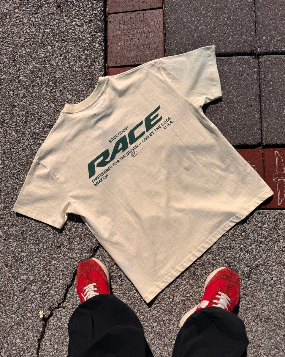 Brick Race Tee Cream - Race Code