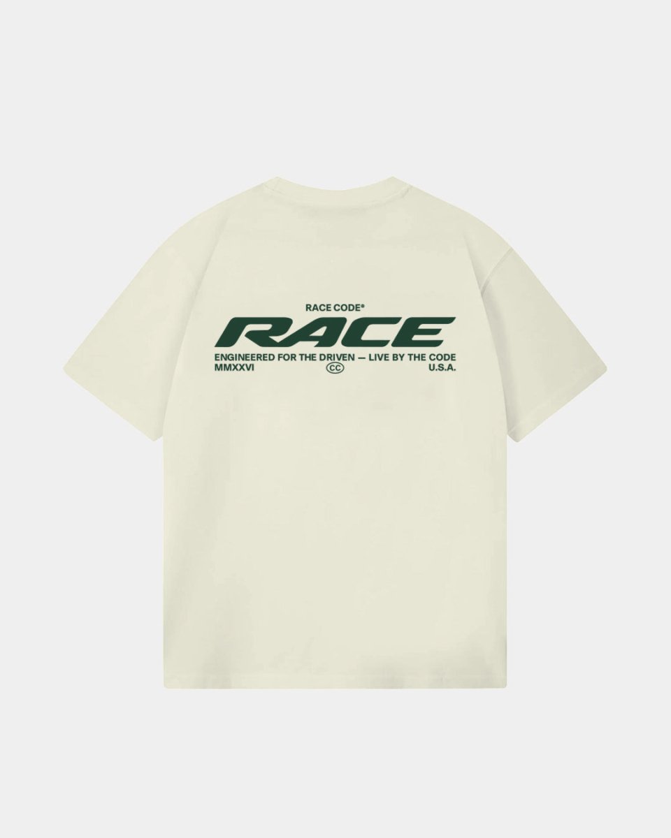 Back Race Tee Cream - Race Code