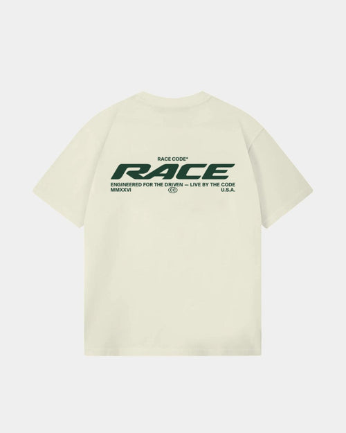 Back Race Tee Cream - Race Code