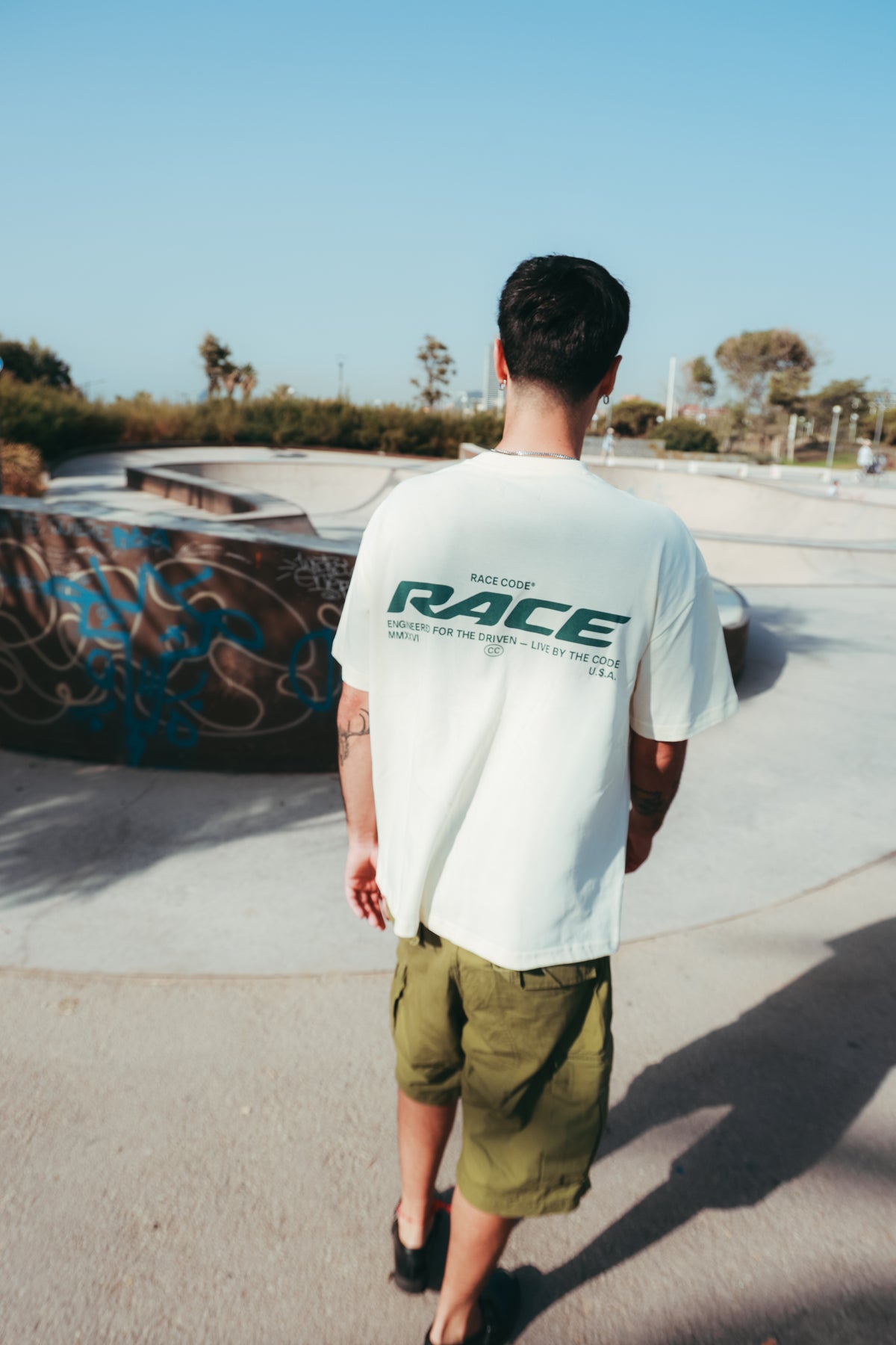 Race Tee Cream en un skatepark de Barcelona